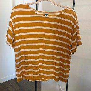 SOLD Mustard Stripe top